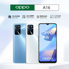 OPPO A16 Phone 12 512GB 5000mAh 5.5 Inch Mobile Phone Android 11.0 Smartphone